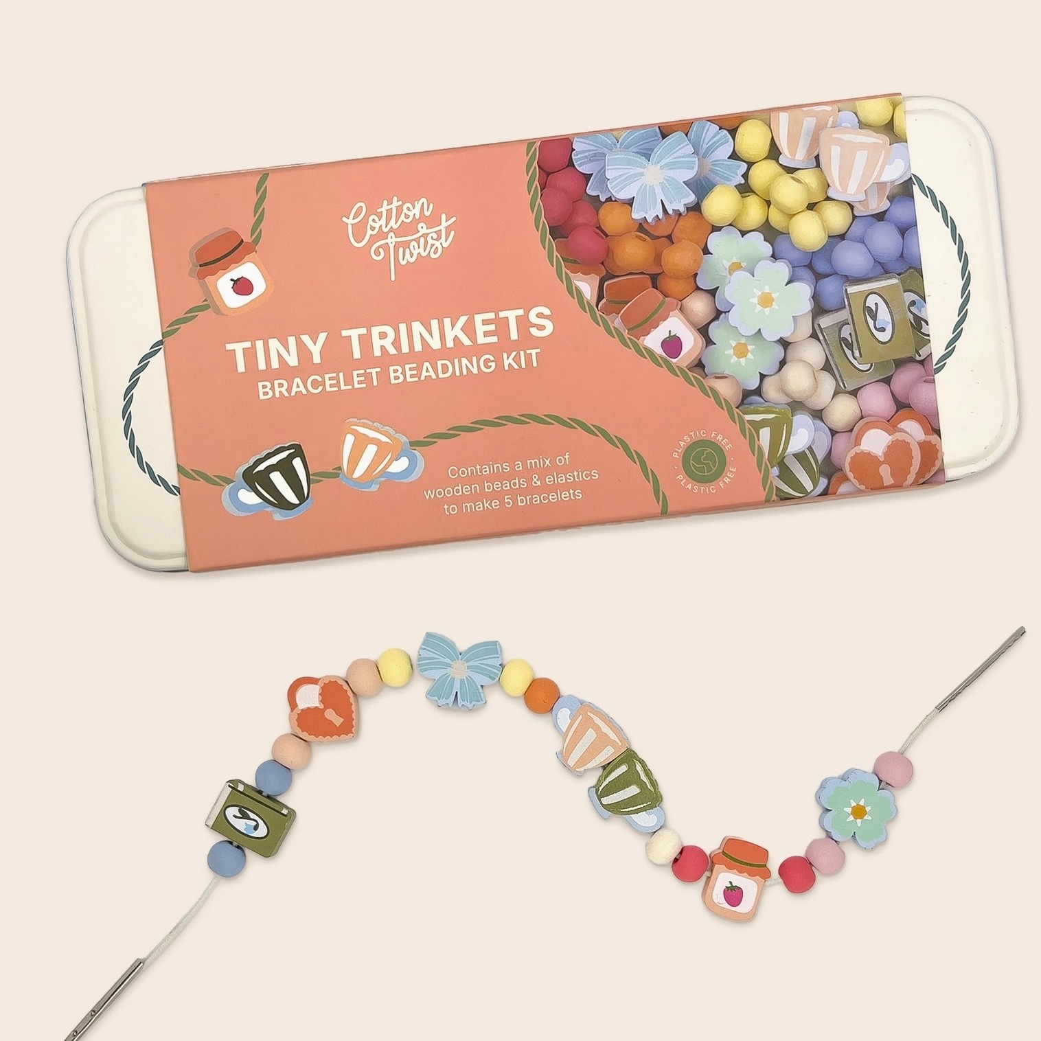 Cotton Twist Tiny Trinkets Bracelet Bead Kit