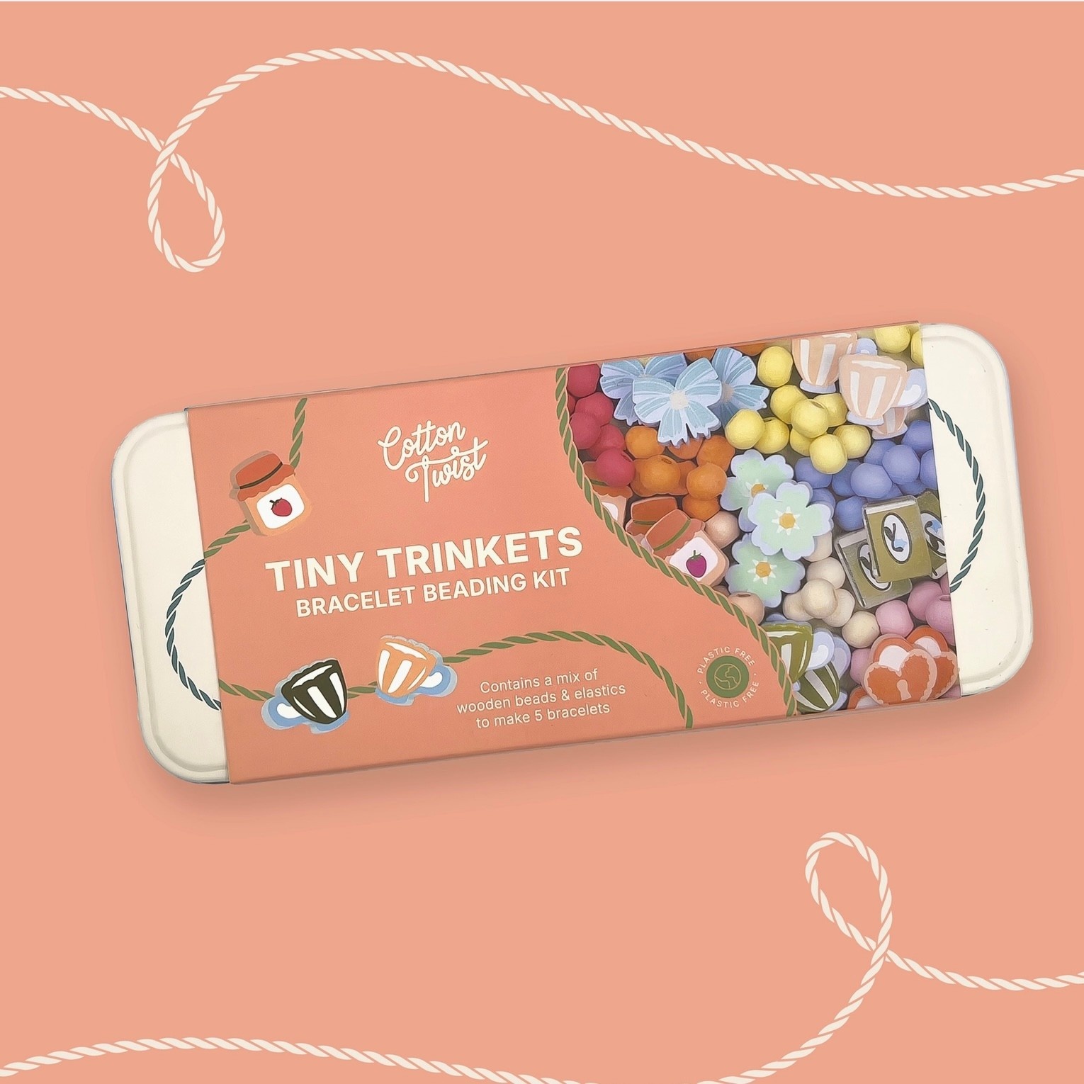 Cotton Twist Tiny Trinkets Bracelet Bead Kit