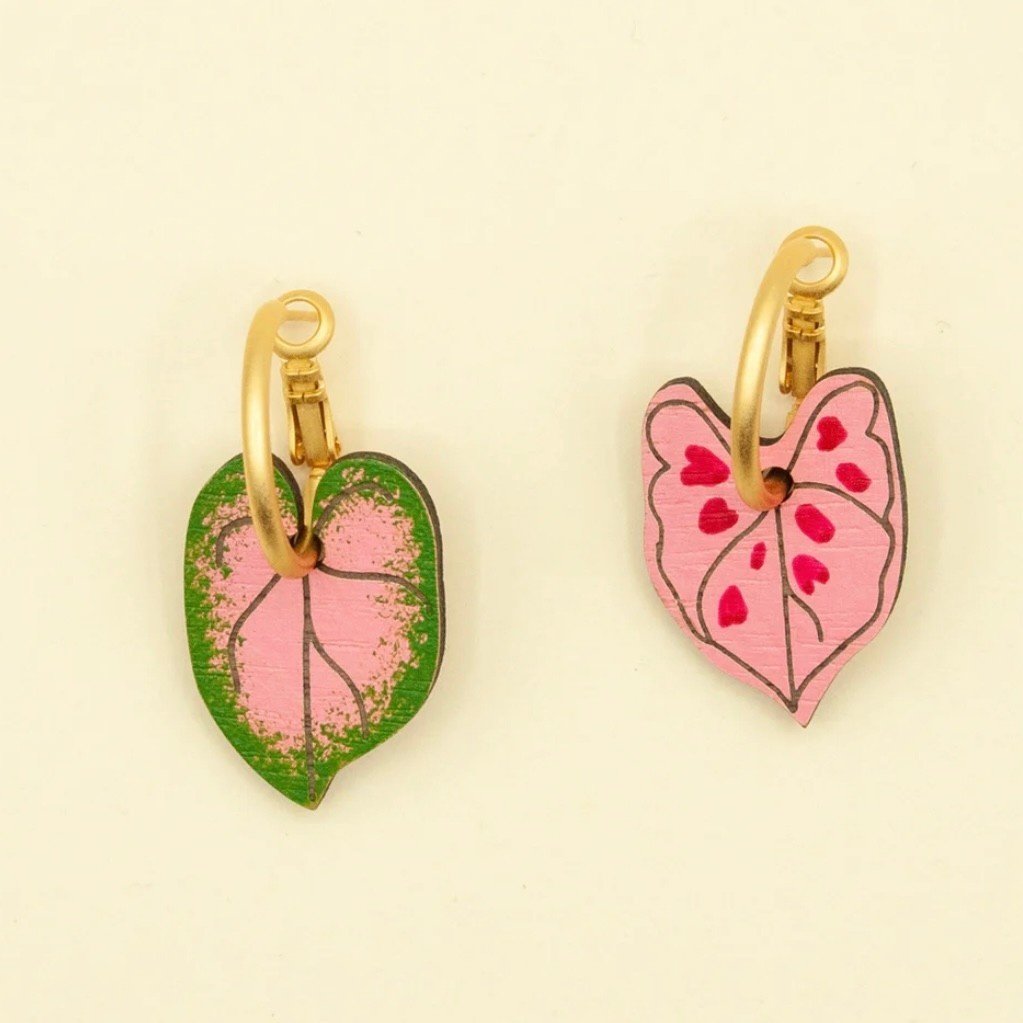 Materia Rica Hoop Earrings Caladium