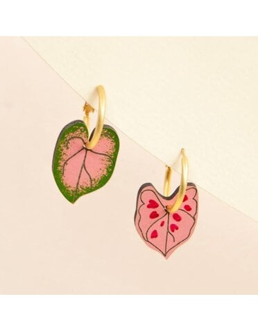 Materia Rica Hoop Earrings Caladium