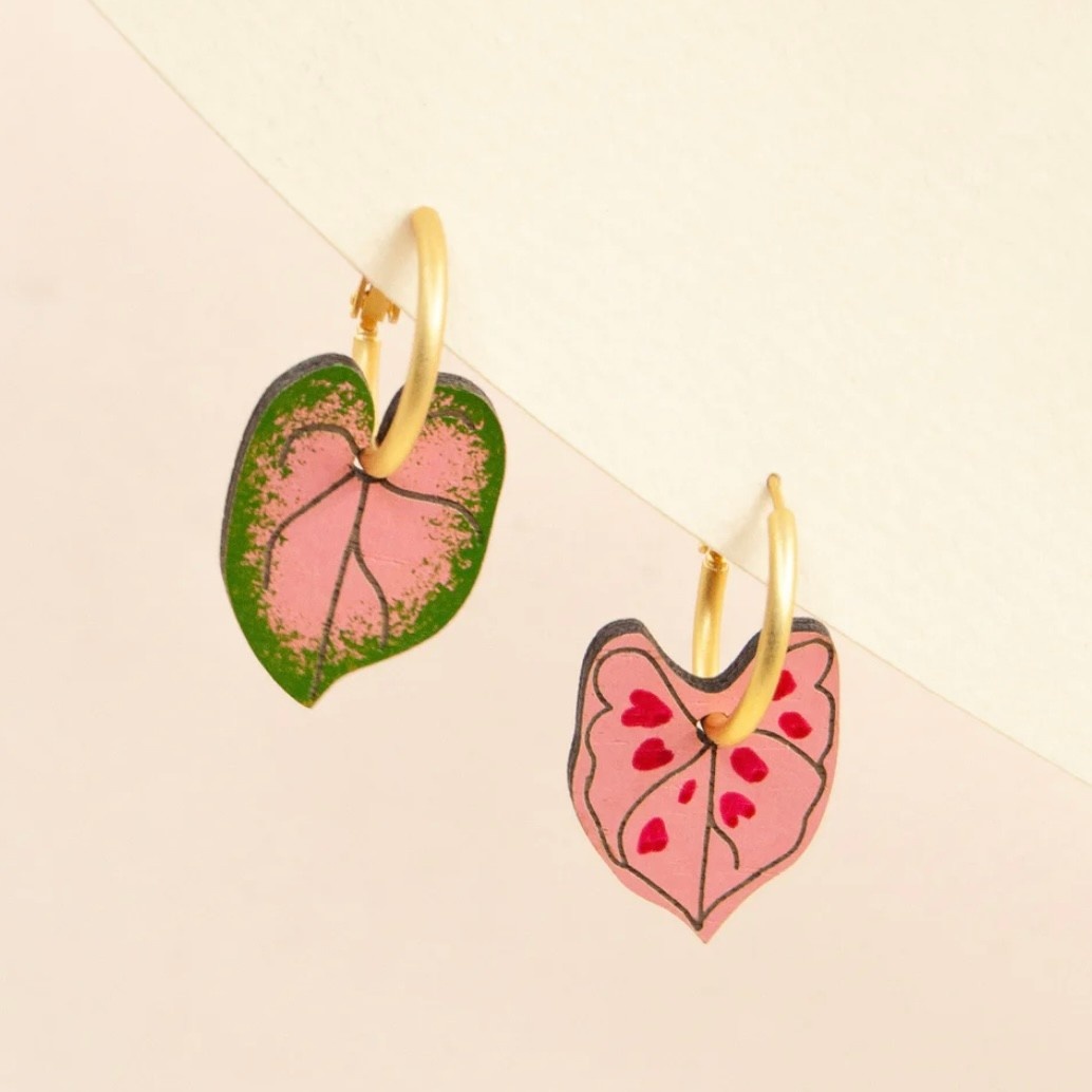 Materia Rica Hoop Earrings Caladium