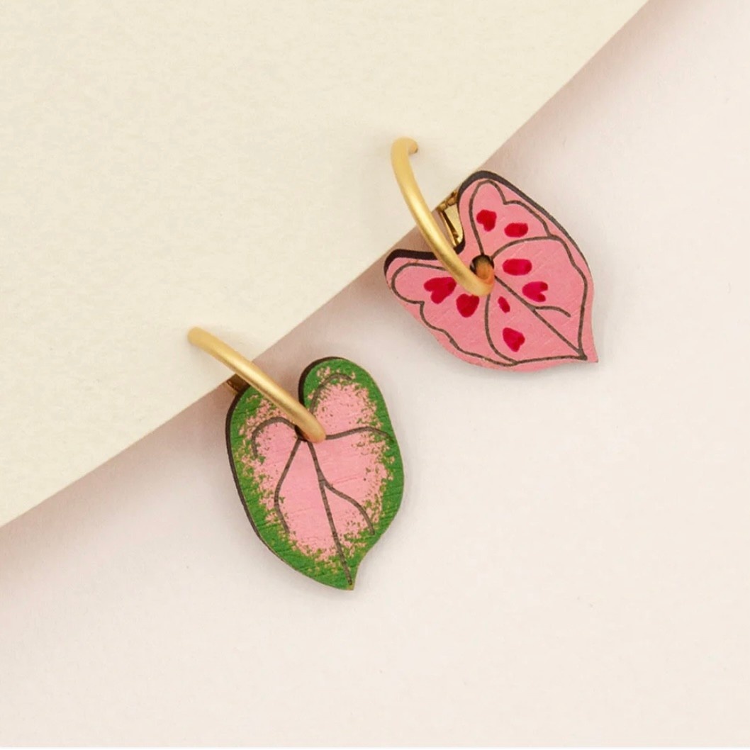 Materia Rica Hoop Earrings Caladium