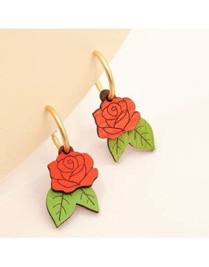 Materia Rica Hoop Earrings Rosa Rosae