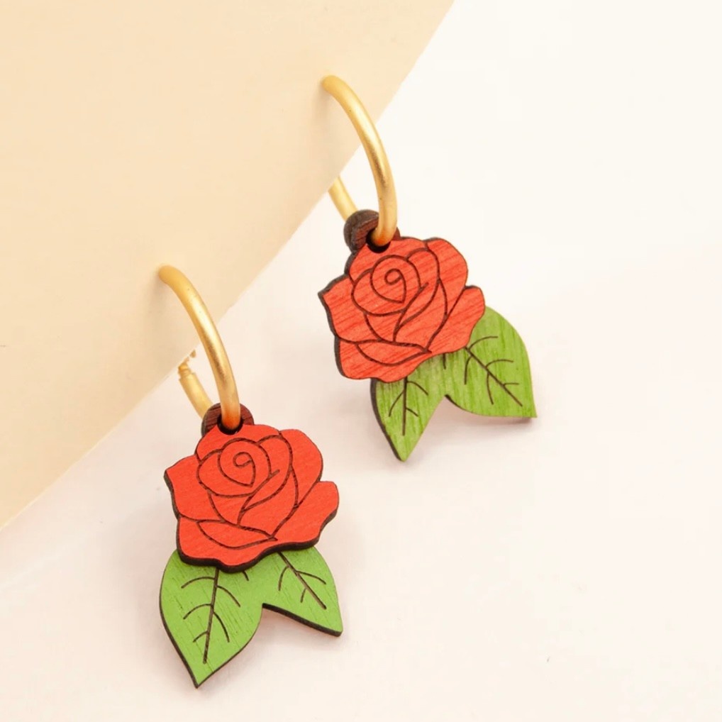 Materia Rica Hoop Earrings Rosa Rosae