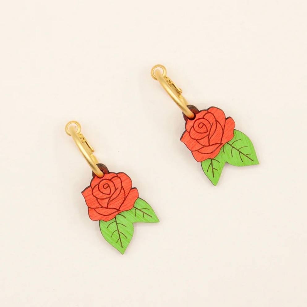 Materia Rica Hoop Earrings Rosa Rosae
