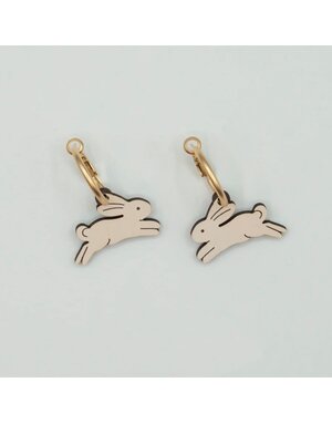 Materia Rica Hoop Earrings White Rabbit