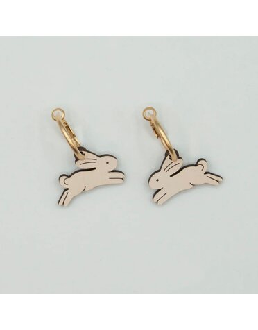 Materia Rica Hoop Earrings White Rabbit