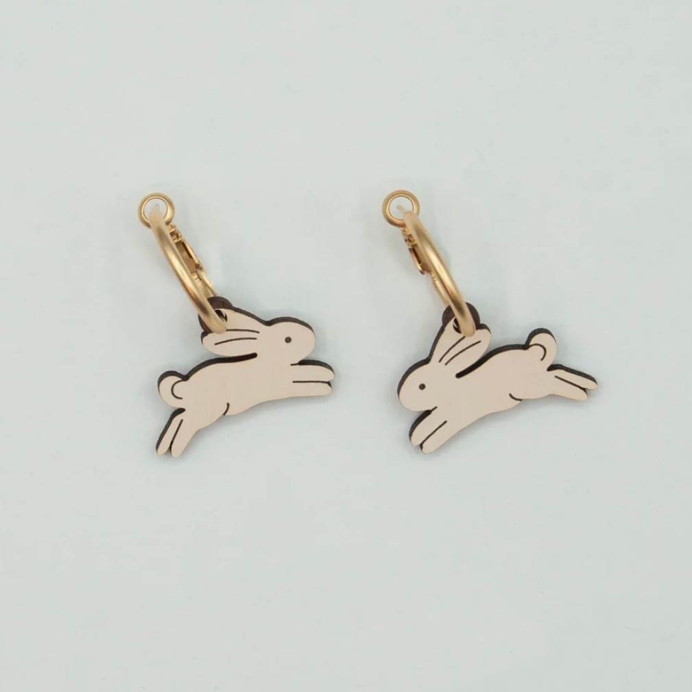 Materia Rica Hoop Earrings White Rabbit