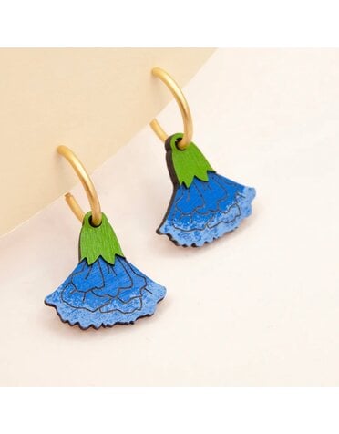 Materia Rica Hoop Earrings Blue Marigold