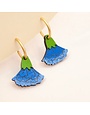 Materia Rica Hoop Earrings Blue Marigold
