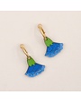 Materia Rica Hoop Earrings Blue Marigold