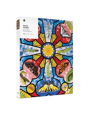 Pomegranate 1000 Piece Puzzle Butterfly Rose Window