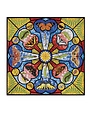 Pomegranate 1000 Piece Puzzle Butterfly Rose Window