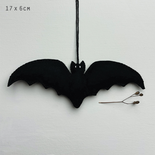East of India Hanging Felt Bat Large