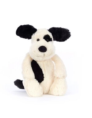 Jellycat Bashful Black & Cream Puppy