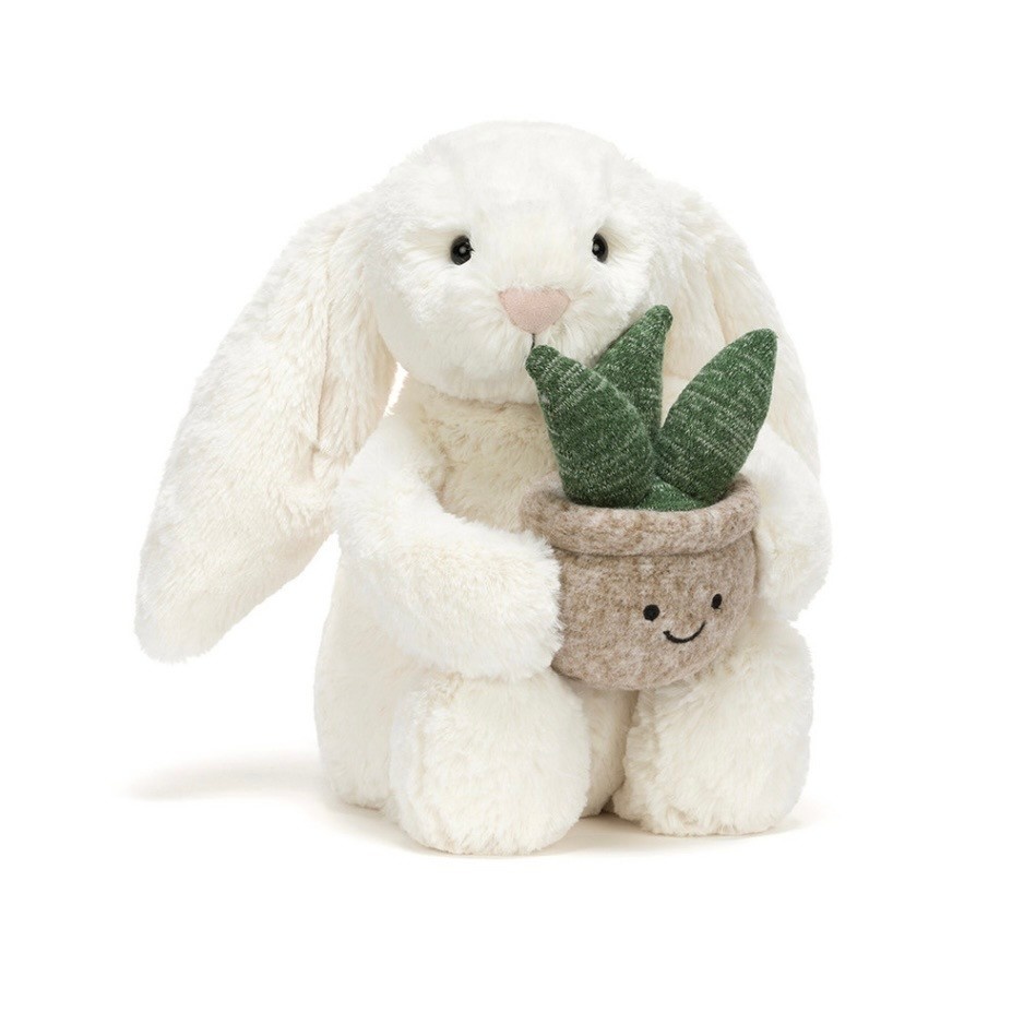 Jellycat Cream Bunny With Plant