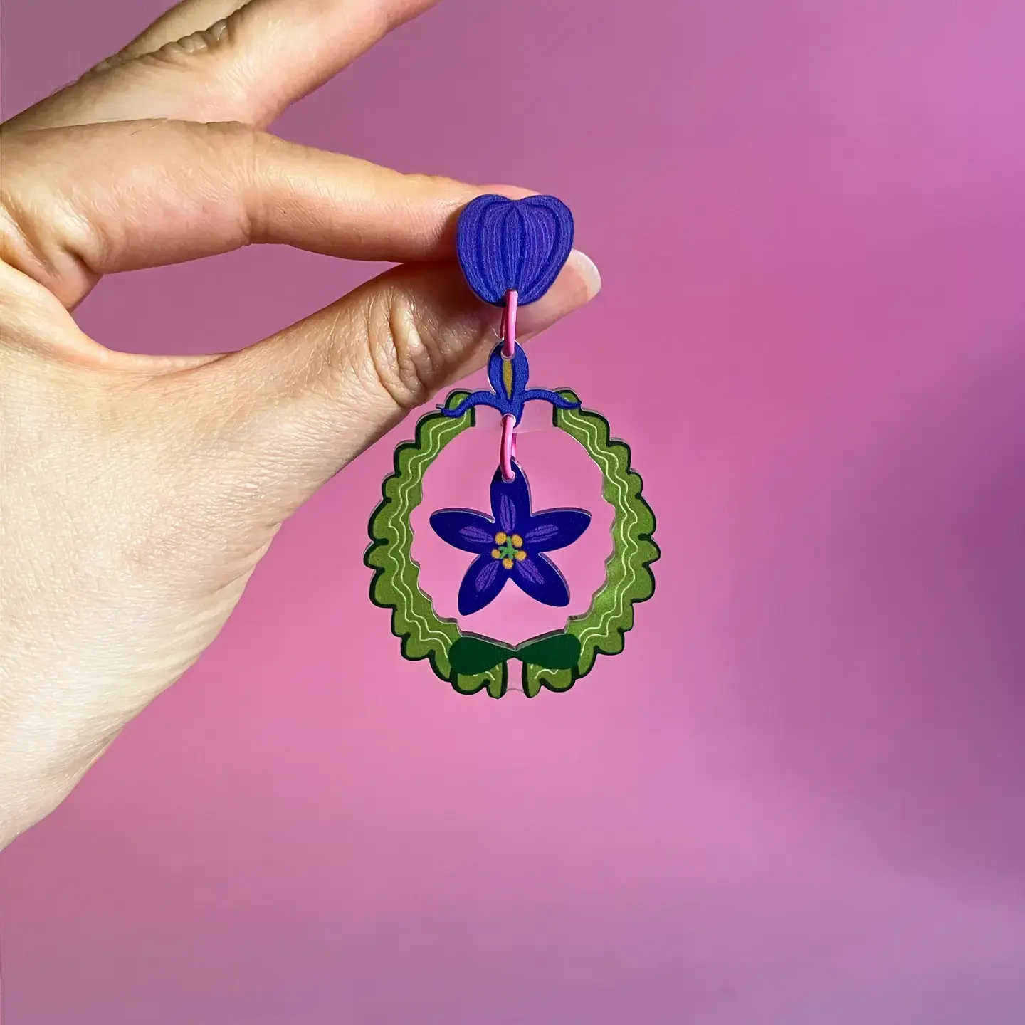 Westmount Art Botanical Earrings Balloon Flower