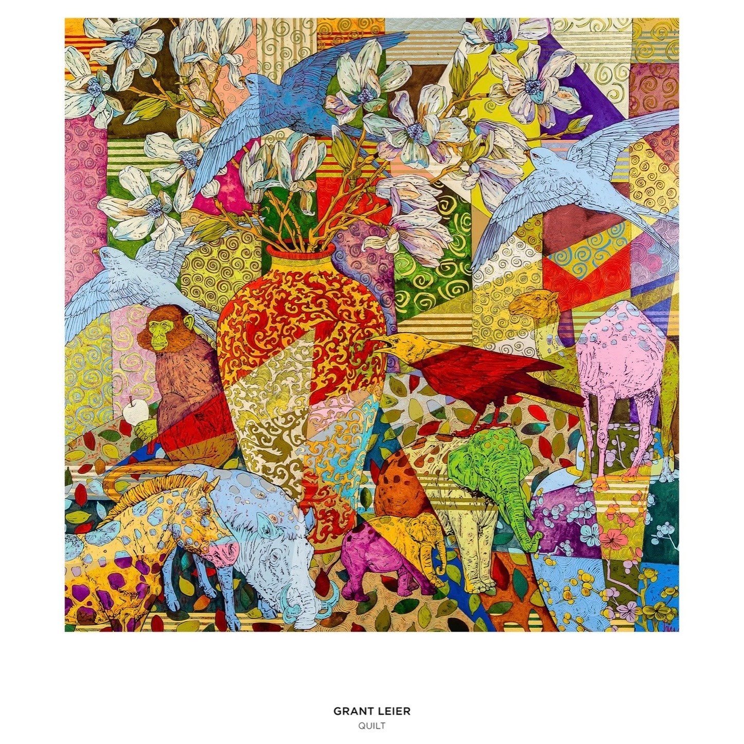 Pomegranate 1000 Piece Puzzle Grant Leier: Quilt