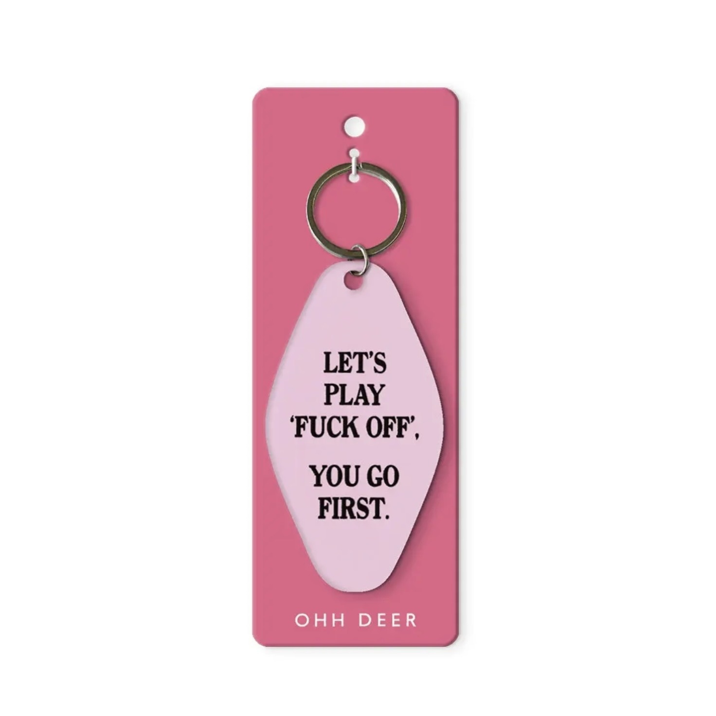 Ohh Deer Acrylic Keyring Let’s Play F**k Off