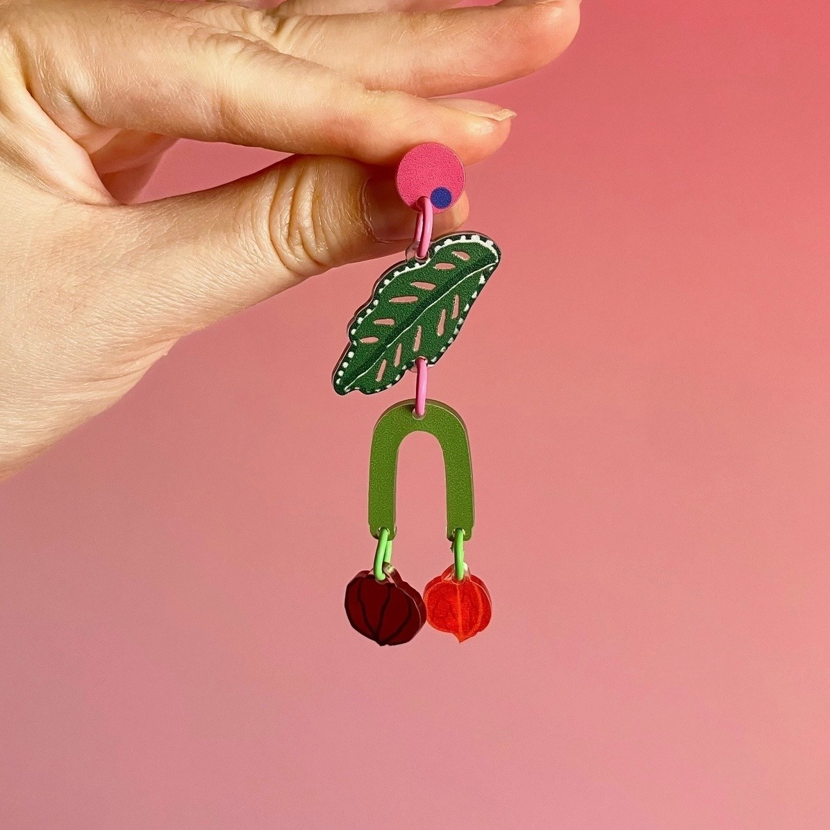 Westmount Art Botanical Earrings Physalis