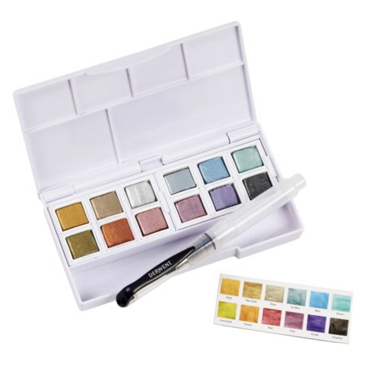Derwent Derwent Metallic Paint Pan Set