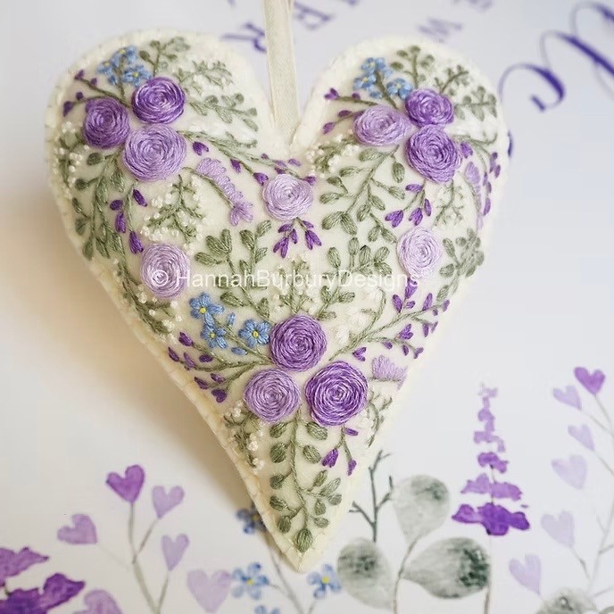 Hannah Burbury Katherine Heart Embroidery Kit