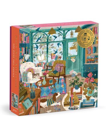 Galison 500 Piece Foil Puzzle Bookshop Afternoon