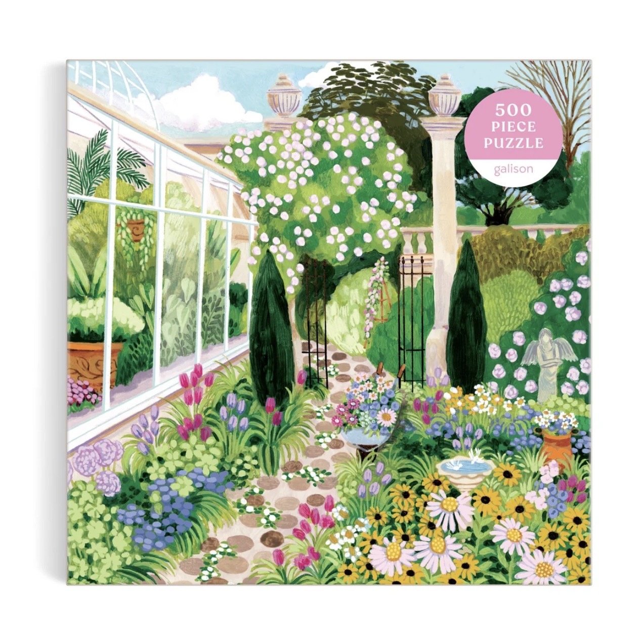 Galison 500 Piece Puzzle Evergreen Gardens