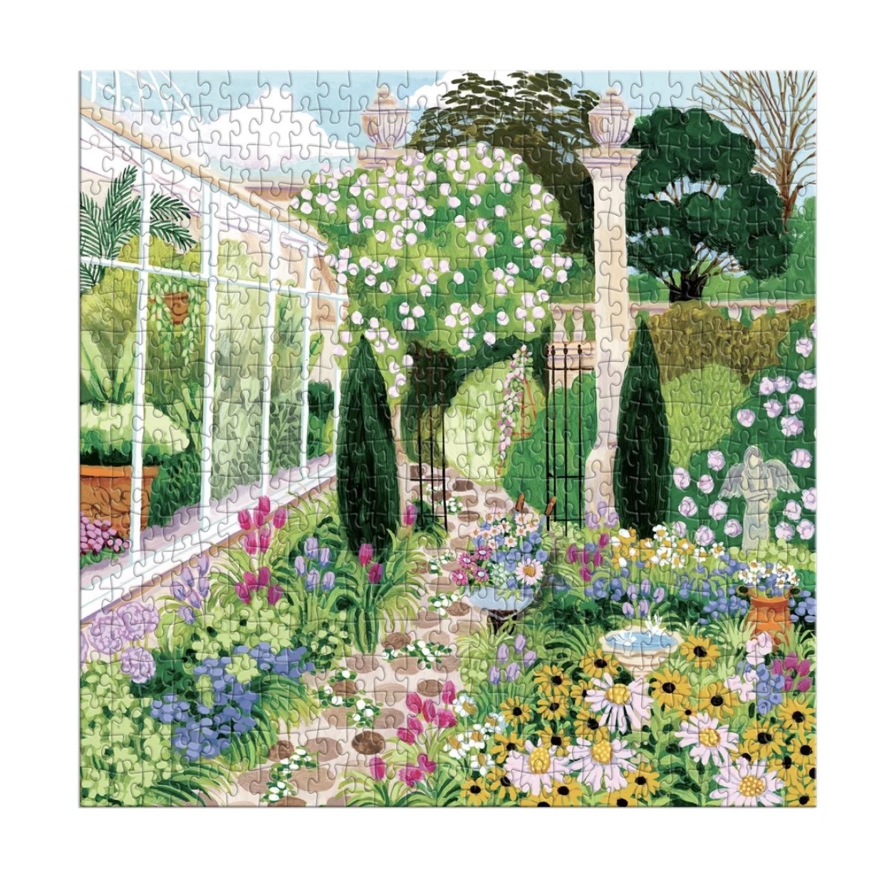Galison 500 Piece Puzzle Evergreen Gardens