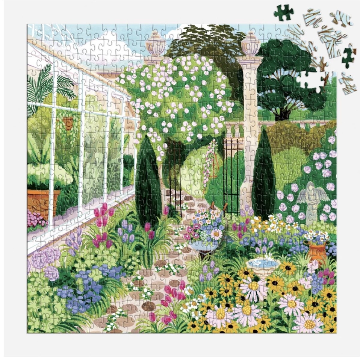 Galison 500 Piece Puzzle Evergreen Gardens