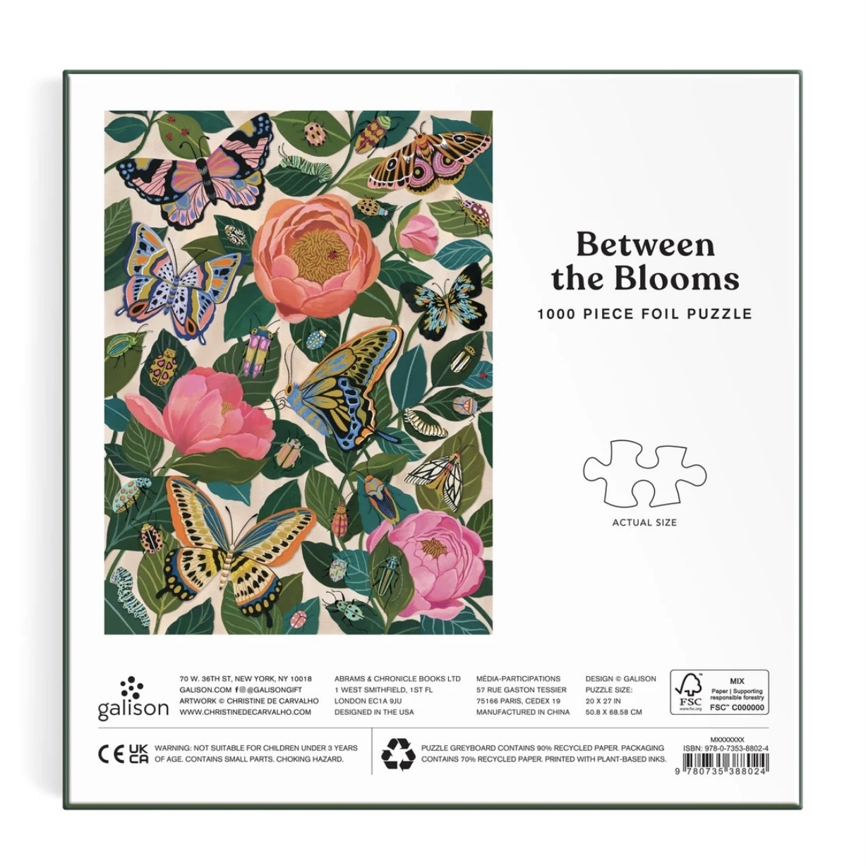 Galison 1000 Piece Puzzle Between The Blooms