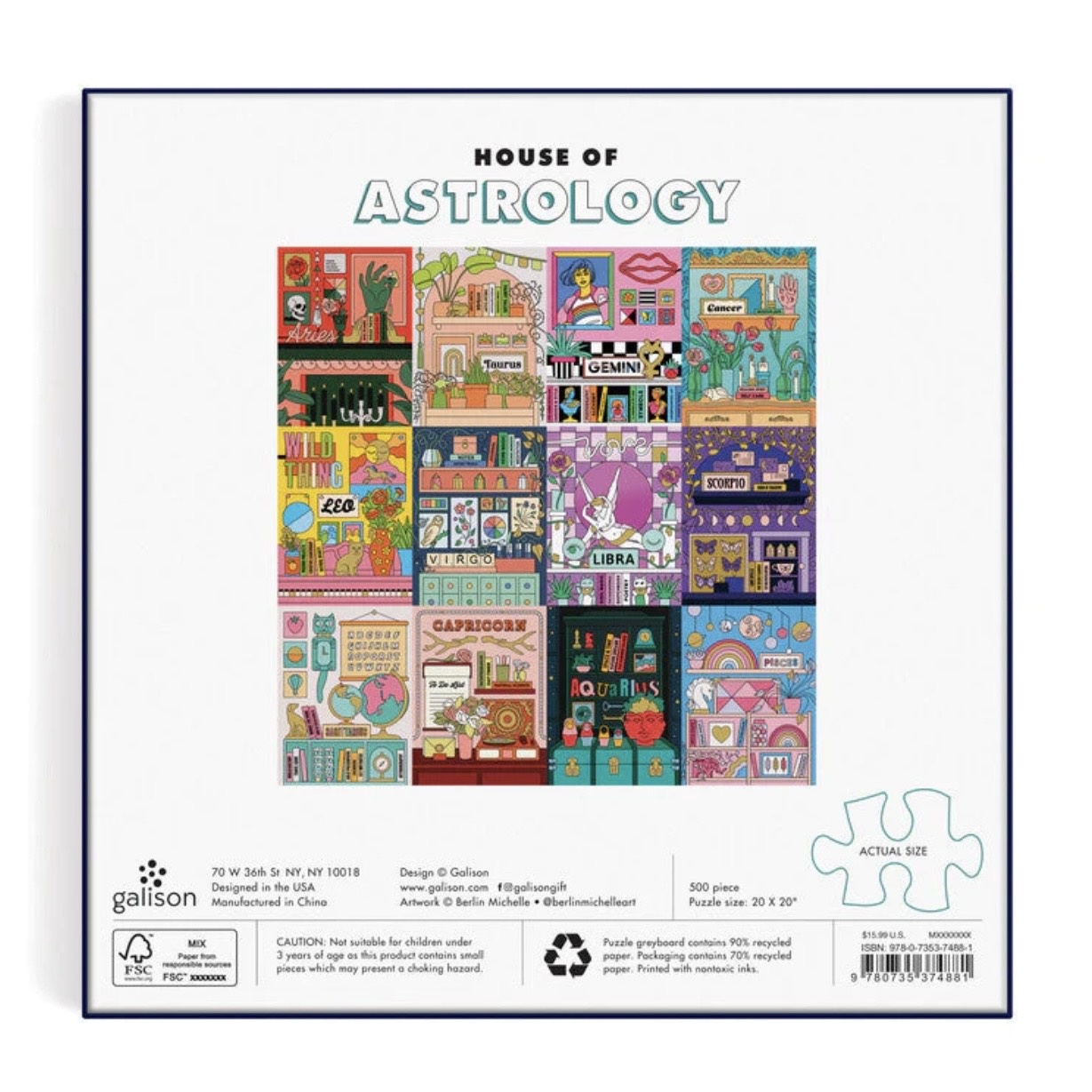 Galison 500 Piece Puzzle World of Astrology