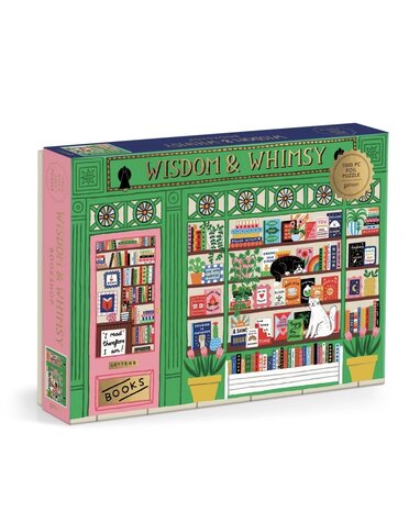Galison 1000 Piece Foil Puzzle Wisdom & Whimsy Bookshop