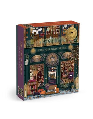 Galison 1000 Piece Foil Puzzle The Gilded Spine
