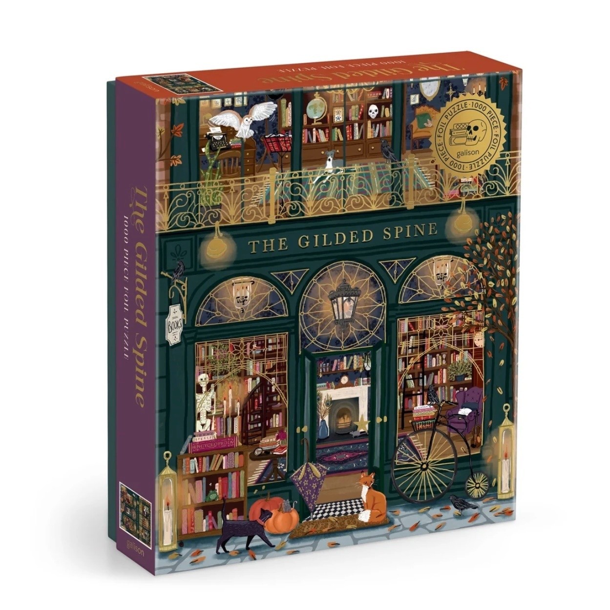 Galison 1000 Piece Foil Puzzle The Gilded Spine