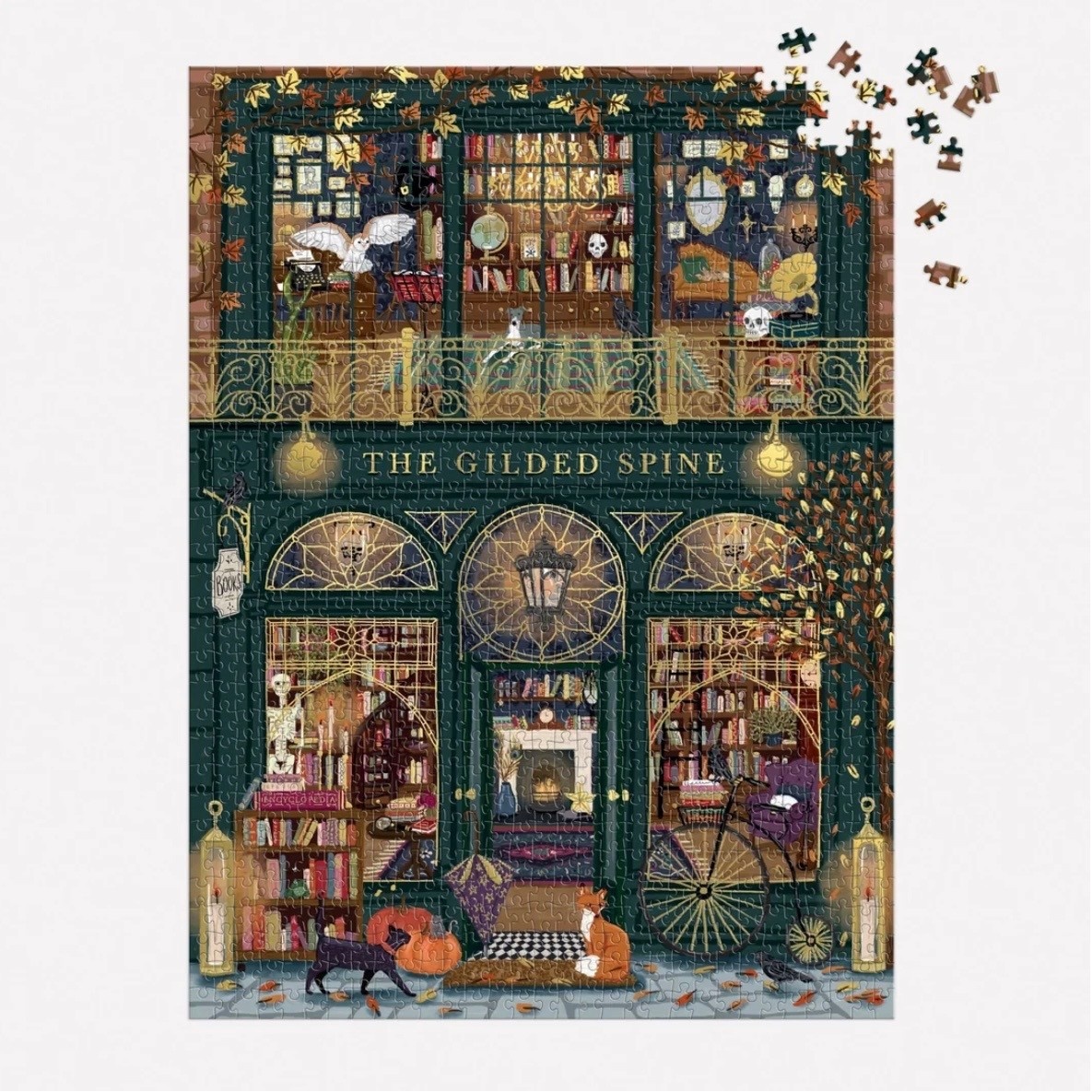 Galison 1000 Piece Foil Puzzle The Gilded Spine