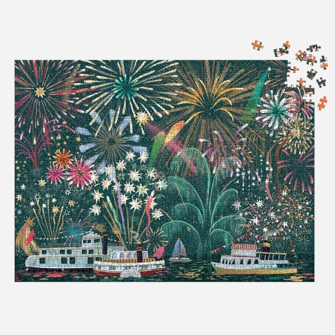 Galison 1000 Piece Foil Puzzle Fireworks Jubilee