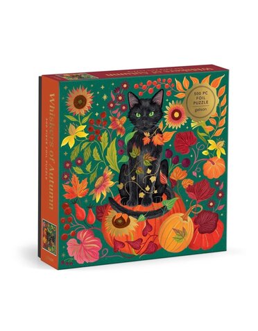 Galison 500 Piece Puzzle Foil Whiskers Of Autumn