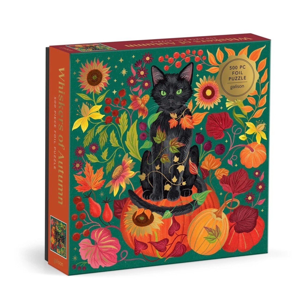 Galison 500 Piece Puzzle Foil Whiskers Of Autumn