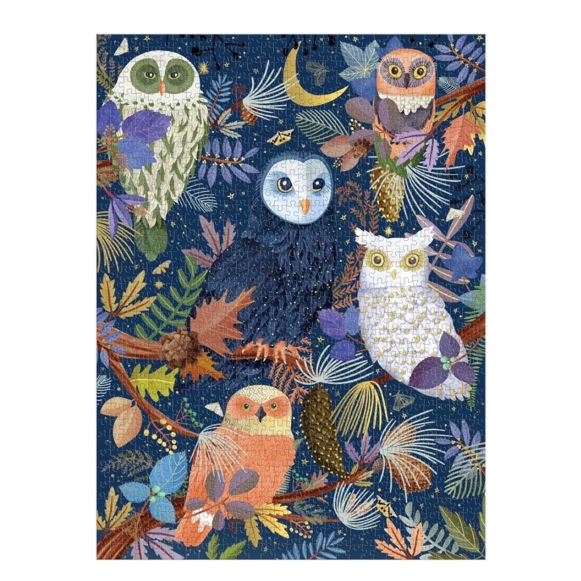Galison 1000 Piece Foil Puzzle Owls At Dawn
