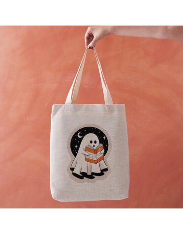 Bookishly Tote Bag Ghost Reader