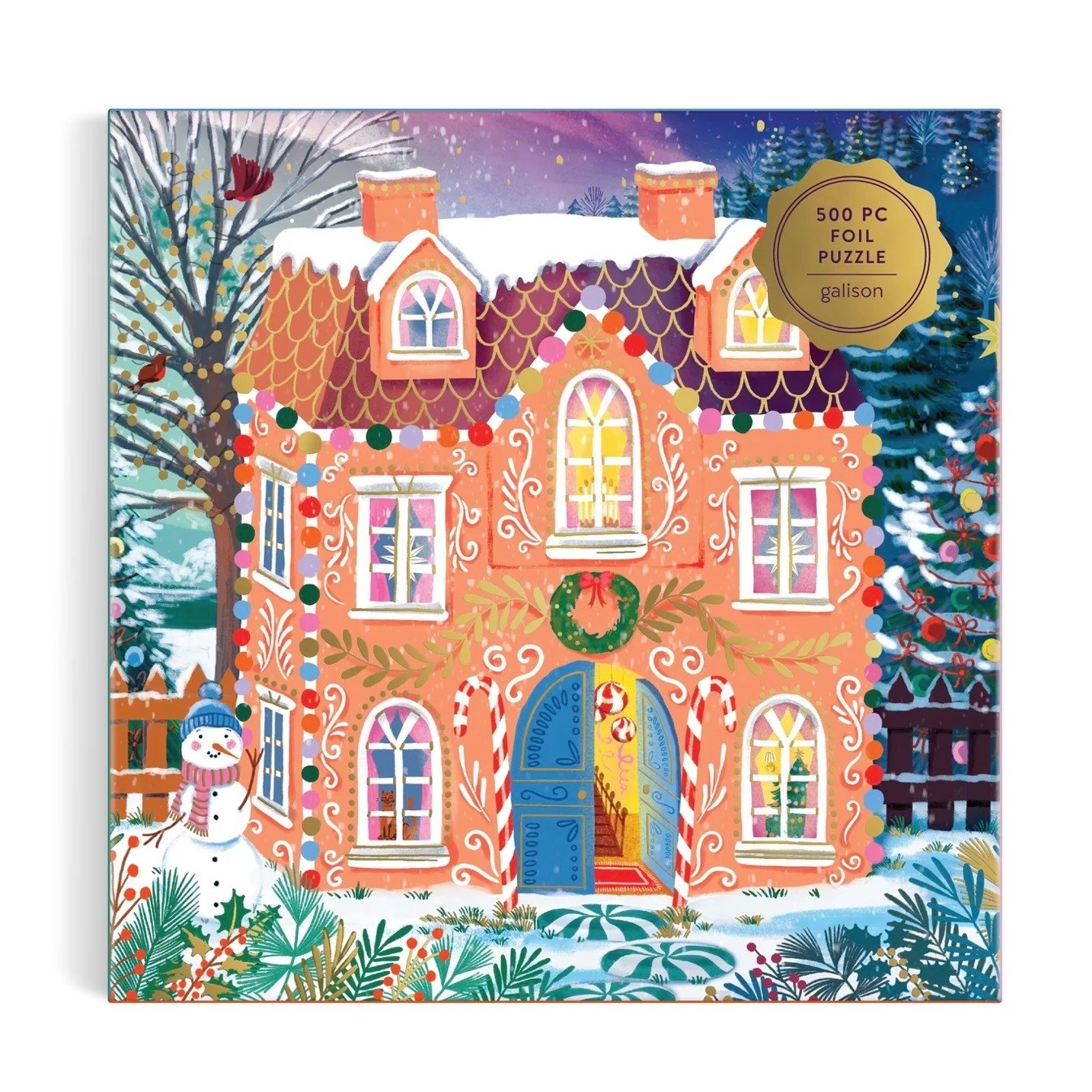 Galison 500 Piece Foil Puzzle Home Sweet Holidays