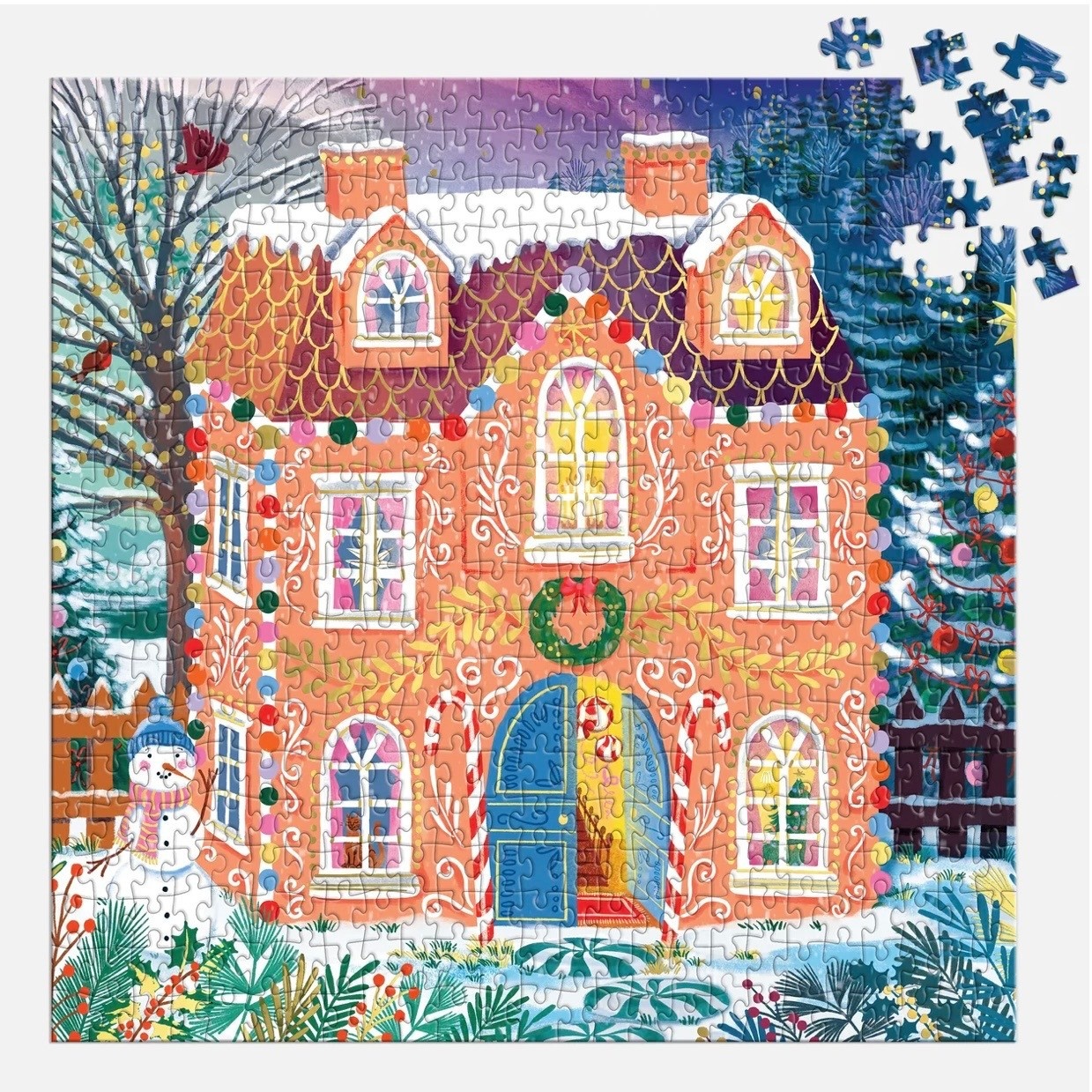 Galison 500 Piece Foil Puzzle Home Sweet Holidays