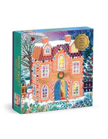 Galison 500 Piece Foil Puzzle Home Sweet Holidays