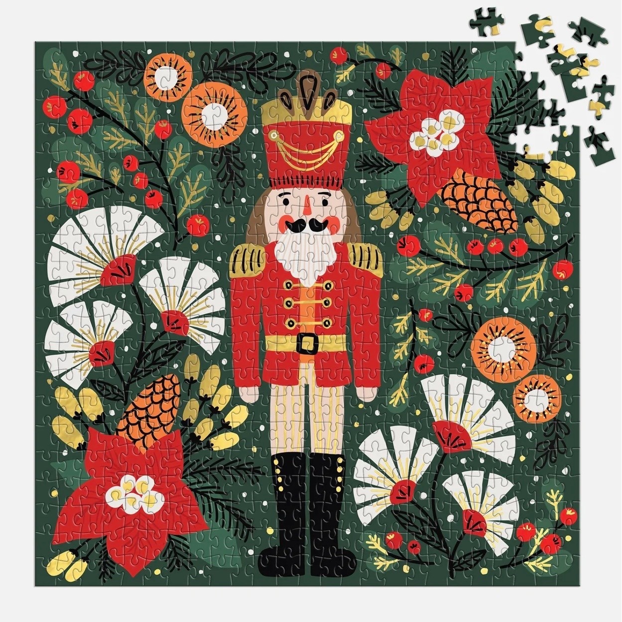 Galison 500 Piece Foil Puzzle Merry Nutcracker