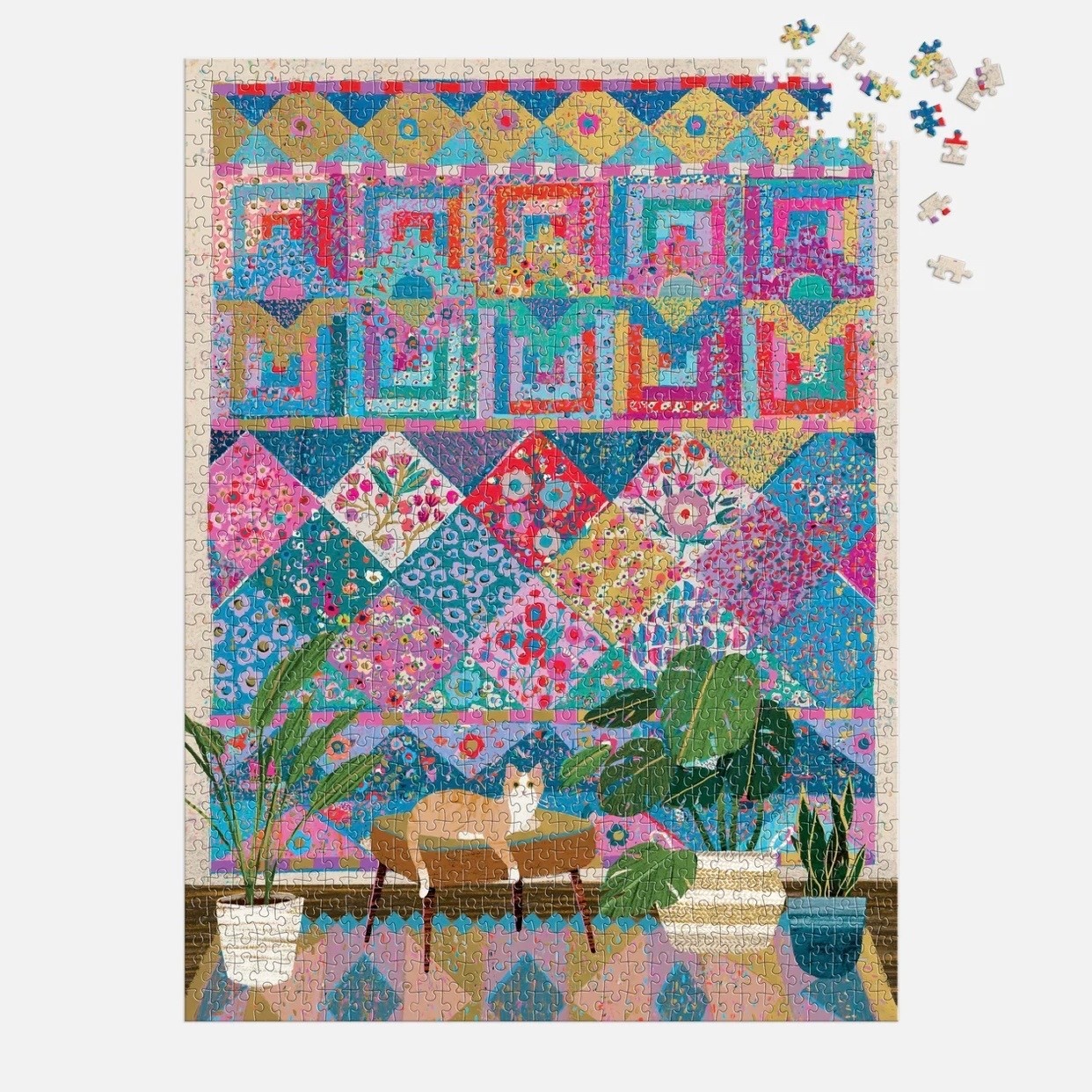 Galison 1000 Piece Foil Puzzle Quilter’s Corner