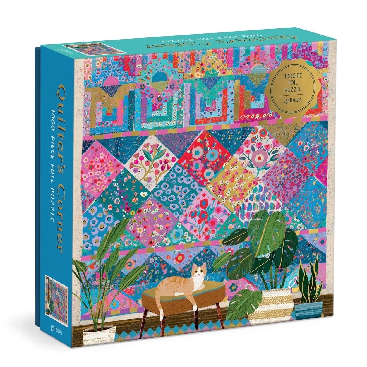 Galison 1000 Piece Foil Puzzle Quilter’s Corner