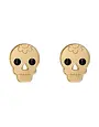 Gold Skull Stud Earrings