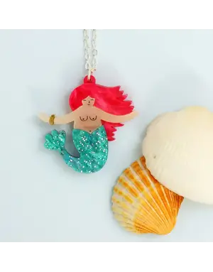 Naked Mermaid Necklace Pink