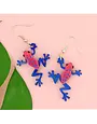 Strawberry Poison-Dart Frog Charm Earrings